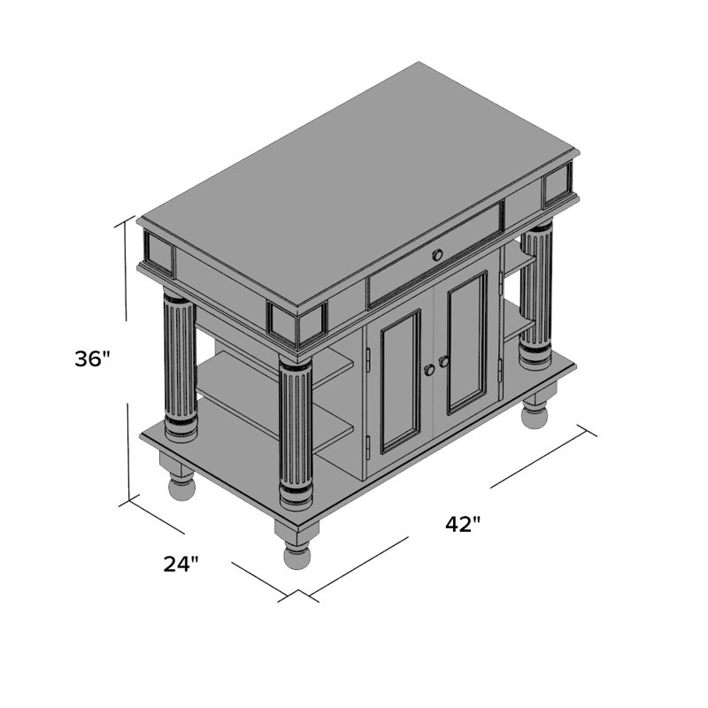 August Grove Collette Kitchen Island & Reviews Wayfair